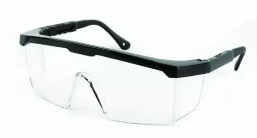 Sellstrom S73801 Sebring Protective Eyewear, Clear Lens, Small Black Frame with Adjustable Temples (Pack of 12)