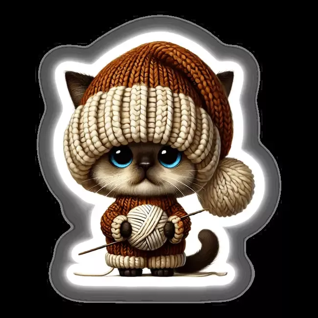 Siamese Cat Gnome Holding Ball of Yarn