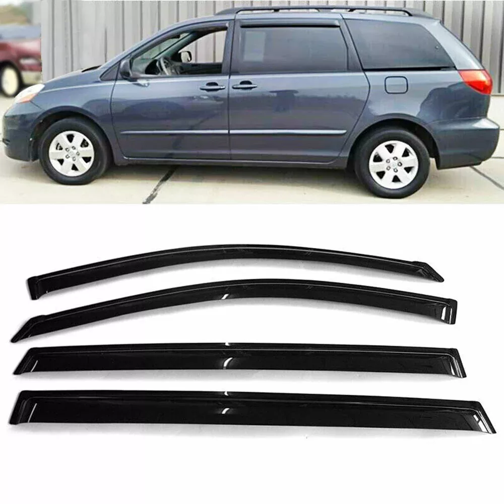 Side Window Vent Visor Rain Deflector Guard Replacement for Sienna 2004 2005 2006 2007 2008 2009