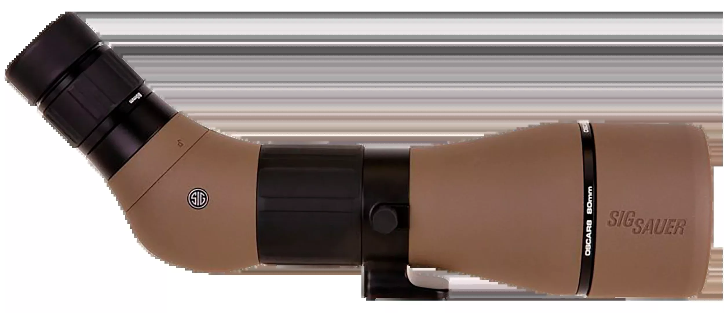Sig Sauer 27-55x80 OSCAR8 Spotting Scope Flat Dark Earth, Angled Body