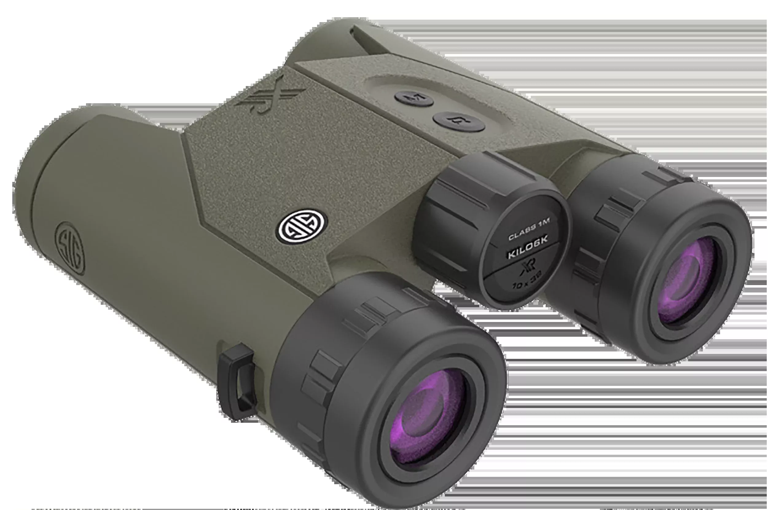 Sig Sauer Electro-Optics SOK6K104 KILO6K HD Binocular Rangefinder OD Green 10x32mm 6000 yds Max Distance Segmented OLED Display