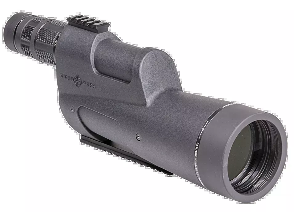 Sightmark 20-60x80 Latitude XD Tactical Spotting Scope Black, Straight Body, w/ Lens Covers & Carrying Case