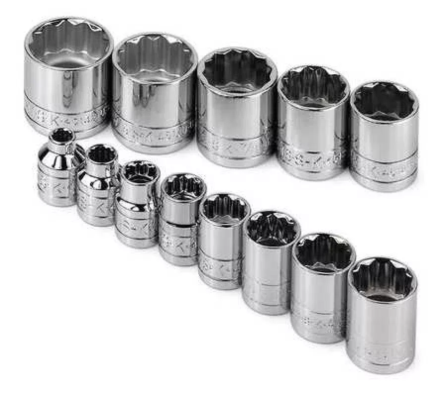 SK Hand Tool 4653 13pc 3/8" Dr. 12pt Standard Fractional Chrome Socket Set