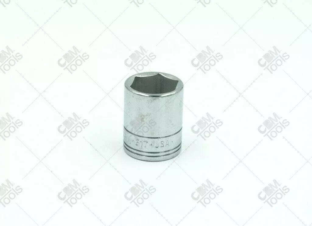 SK Hand Tools 317 3/8" Dr. 17mm 6pt Standard Metric Socket USA MADE