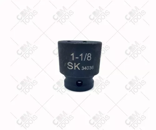 SK Hand Tools 34036 1/2" Dr. 1-1/8" 6pt Standard Fractional Impact Socket