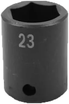 SK Hand Tools 34073 1/2" Dr. 23mm 6pt Standard Metric Impact Socket