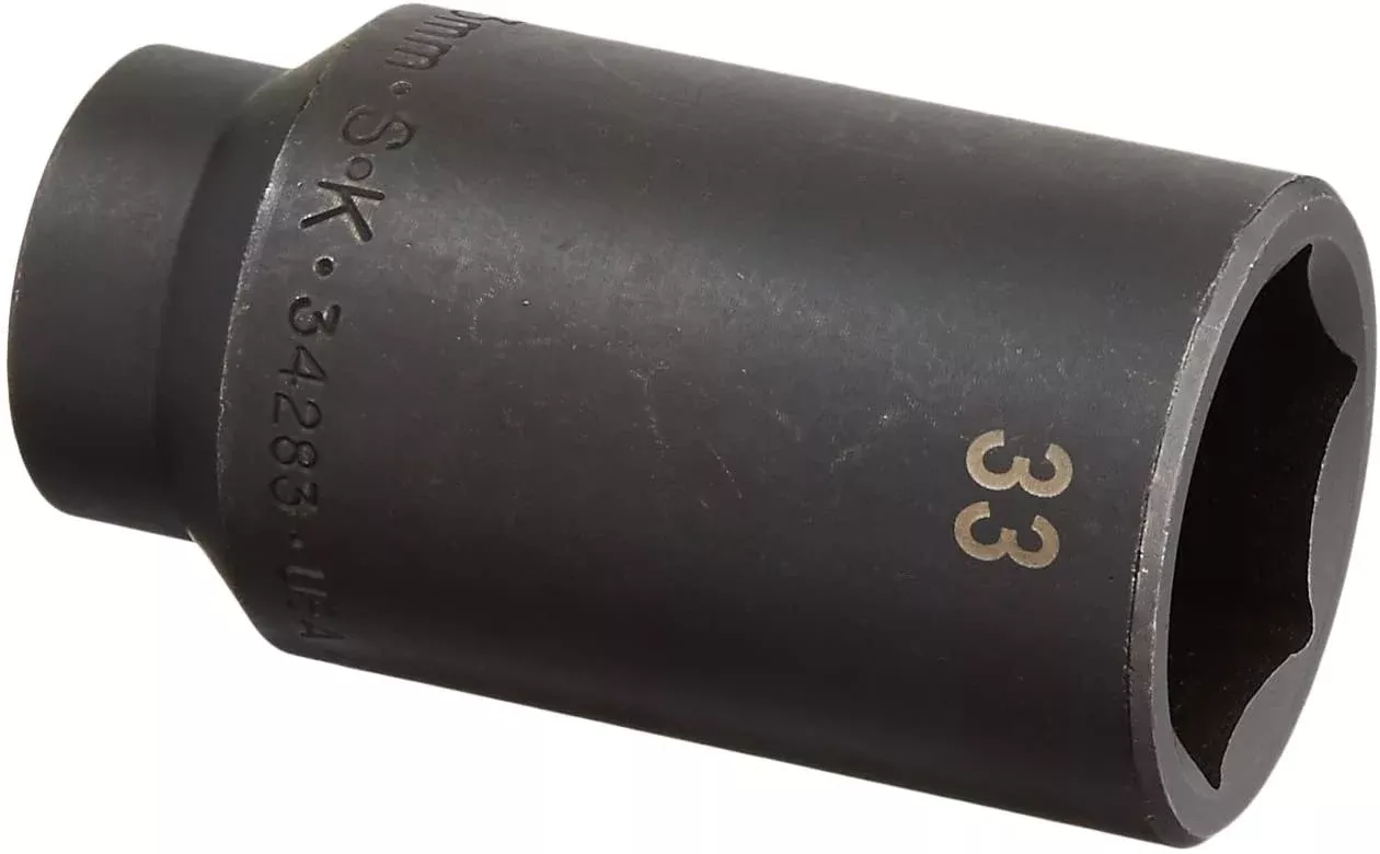 SK Hand Tools 34283 1/2" Dr. 33mm 6pt Deep Metric Impact Socket