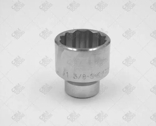 SK Hand Tools 40144 1/2" Dr. 1-3/8" 12pt Standard Fractional Chrome Socket