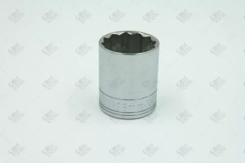 SK Hand Tools 40328 1/2" Dr. 28mm 12pt Standard Metric Chrome Socket