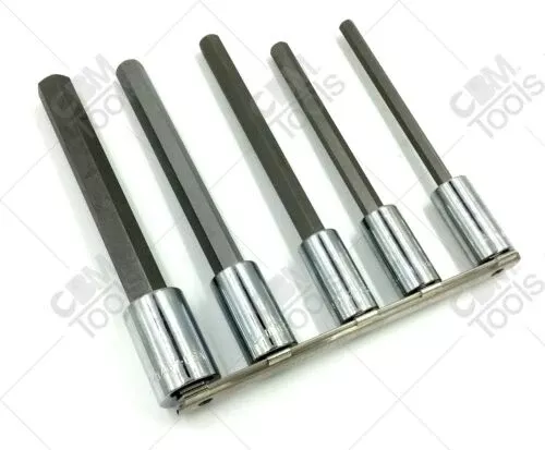 SK Hand Tools 41455 5Pc 1/2" Drive Metric Long Hex Bit Socket Set
