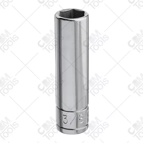 SK Hand Tools 41912 1/4" Drive Deep Chrome Socket 3/8", 6pt.