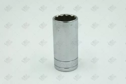 SK Hand Tools 42428 3/8" Dr. 7/8" 12pt Deep Fractional Chrome Socket