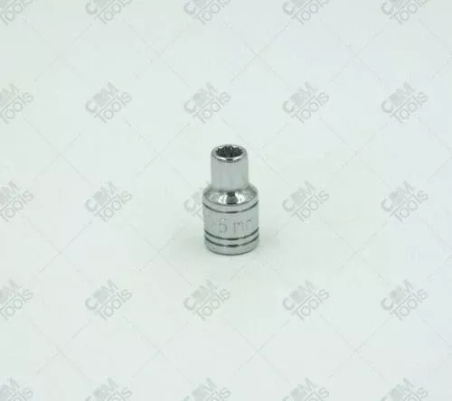 SK Hand Tools 43702 1/4" Dr. 5mm 12pt Standard Metric Chrome Socket