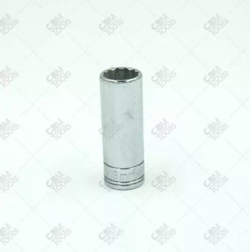 SK Hand Tools 44712 1/4" Dr. 13mm 12pt Deep Metric Chrome Socket