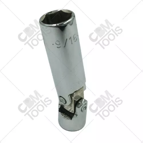 SK Hand Tools 4478 9/16" 3/8" Dr. 6pt Swivel Chrome Spark Plug Socket