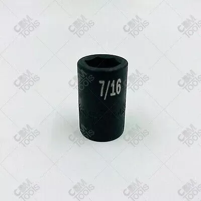 SK Hand Tools 45614 3/8" Dr. 7/16" 6pt Standard Fractional Impact Socket