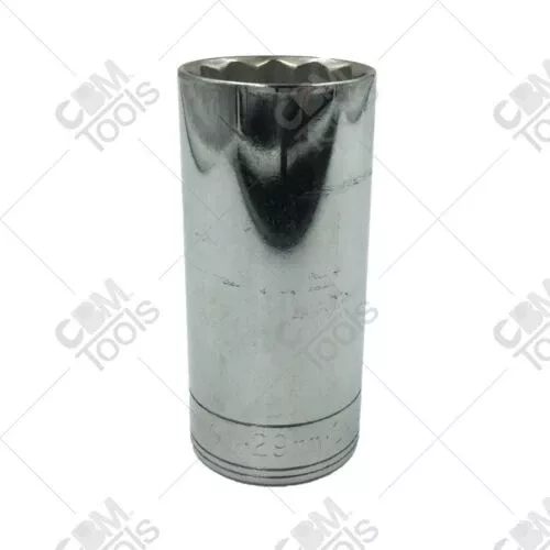 SK Hand Tools 48029 1/2" Dr. 29mm 12pt Deep Metric Chrome Socket