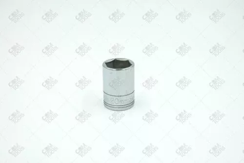 SK Hand Tools 48220 1/2" Dr. 20mm 6pt Standard Metric Chrome Socket