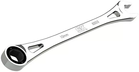 SK Hand Tools 80003 10mm 6pt X-Frame Ratcheting Combination Wrench