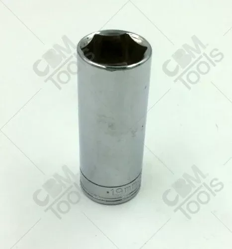 SK Hand Tools 8419 19mm 3/8" Drive 6pt Deep Chrome Socket