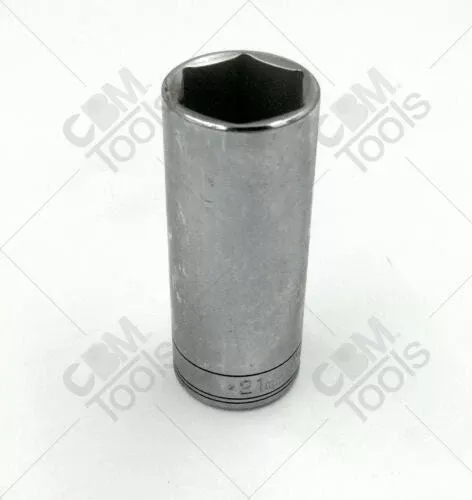 SK Hand Tools 8421 21mm 3/8" Drive 6pt Deep Chrome Socket