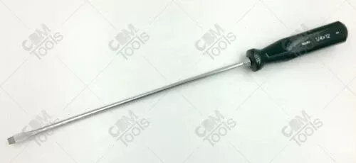 SK Hand Tools 85203 1/4" x 12" SureGrip Slotted Screwdriver