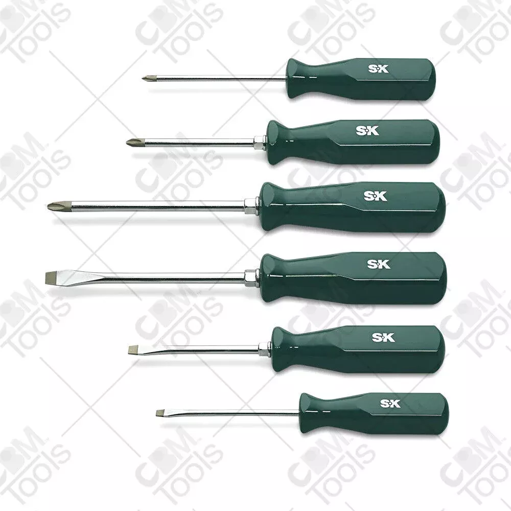 SK Hand Tools 86326 6 Piece SureGrip Automotive Screwdriver Set