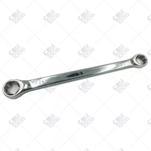 SK Hand Tools 89120 E20 x E24 Female Torx Double Box End Chrome Wrench