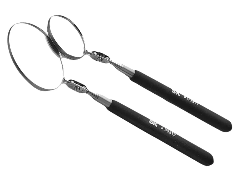 SK Hand Tools 90312 3-1/4" Round Telescoping Mirror
