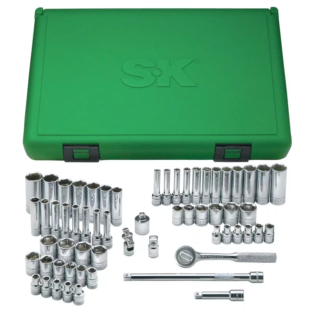 SK Hand Tools 91860 60pc 1/4" Dr. Deep/Standard Metric/Fractional Socket Set