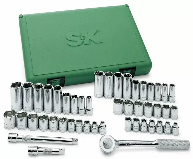 SK Hand Tools 94547-12 Standard & Deep 12 Point SAE & Metric 3/8" Drive Socket Set