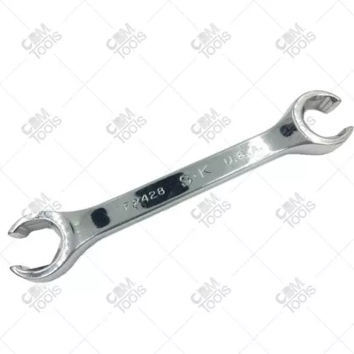 SK Hand Tools F2428 3/4" x 7/8" Fractional Regular Chrome Flare Nut Wrench