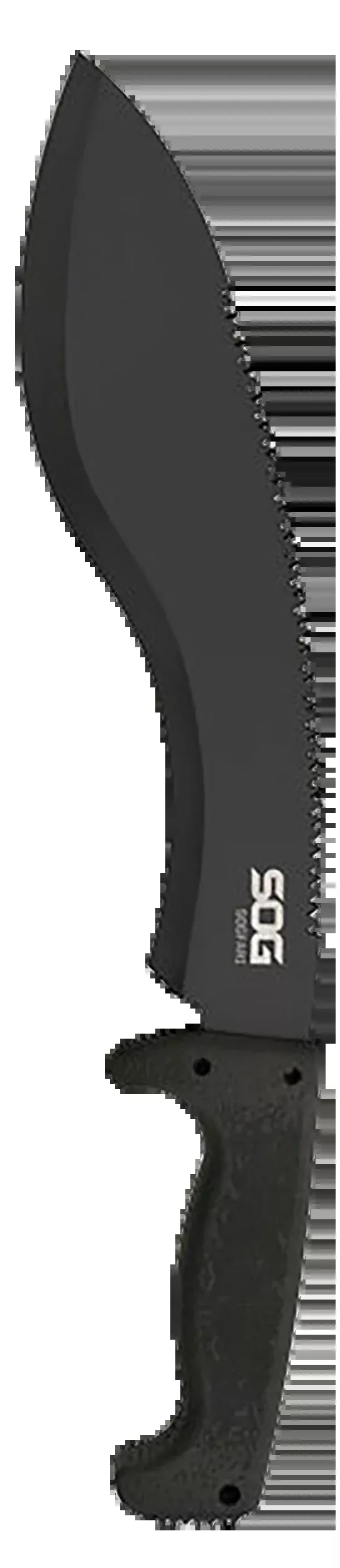 SOG SOGfari Kukri Machete 12" 3CR13 Black Stainless Steel Blade Kraton Handle Black