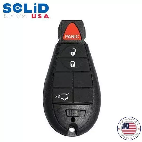 Solid Keys USA - 2008-2017 Dodge Chrysler Jeep / OEM Replacement / 4-Button Fobik Key w/ Remote Start