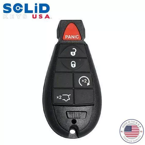 Solid Keys USA - 2008-2017 Dodge Chrysler Jeep / OEM Replacement / 5-Button Fobik Key w/ Remote Start & Trunk