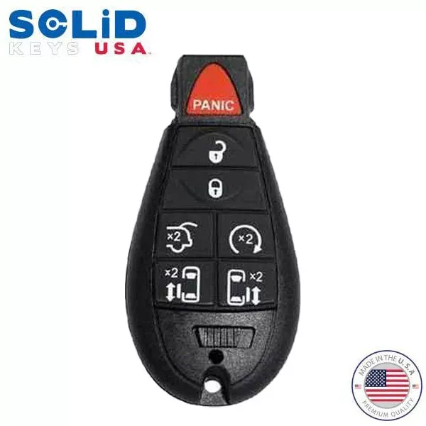 Solid Keys USA - 2008-2017 Dodge Chrysler Jeep / OEM Replacement / 7-Button Fobik Key w/ Remote Start, Hatch, & Sliding Van Doors