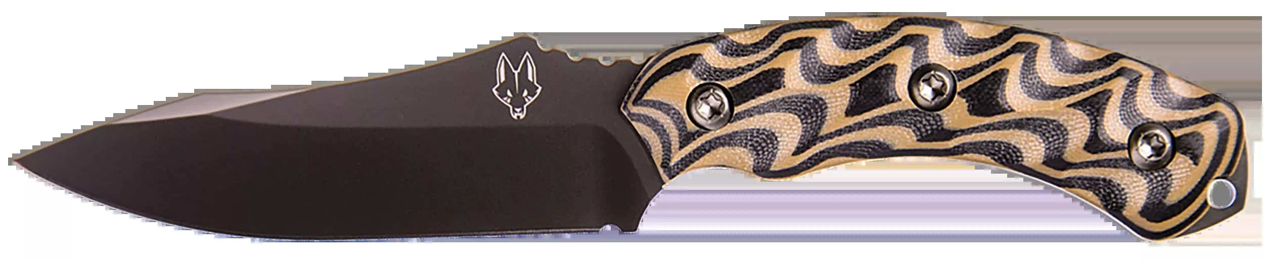 Southern Grind SG0507020601 Jackal4.75" Fixed Drop Point Plain Black PVD 8670 Steel Blade 4.50" Black/Tan G10 3D Milled Handle Includes Sheath