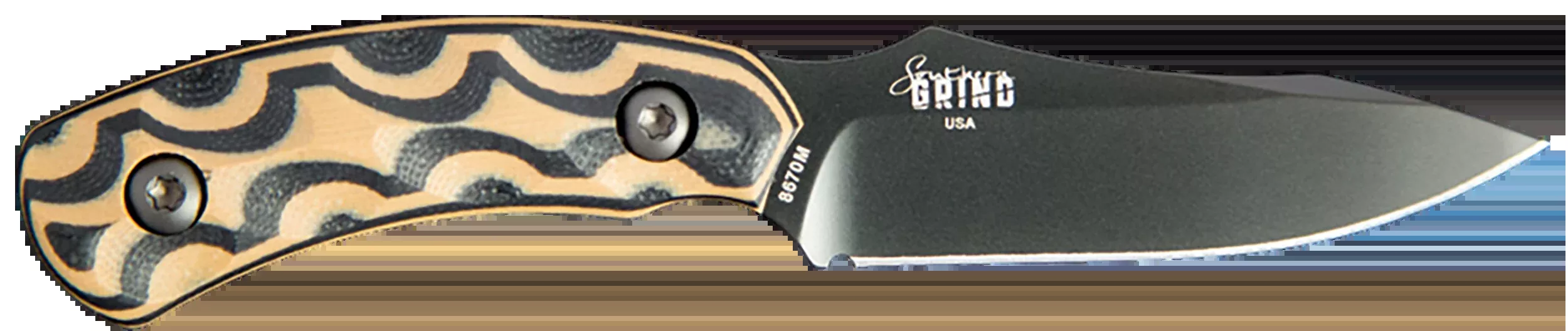 Southern Grind SG0508010601 Jackal Pup 2.80" Fixed Drop Point Plain Black PVD 8670 Steel Blade 2.95" Black/Tan G10 3D Milled Handle Includes Sheath