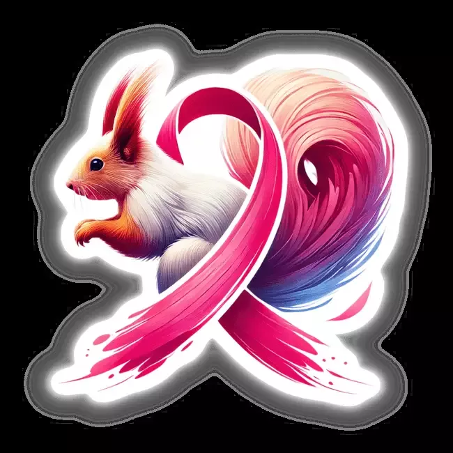 Squirrel Pink Ribbon Breast Cancer