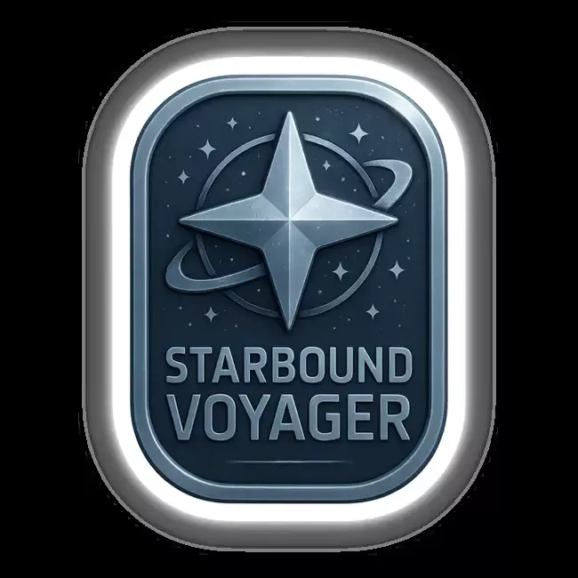 Starbound Voyager – RPG-Style Skill Badge (Silver Cosmic Badge)