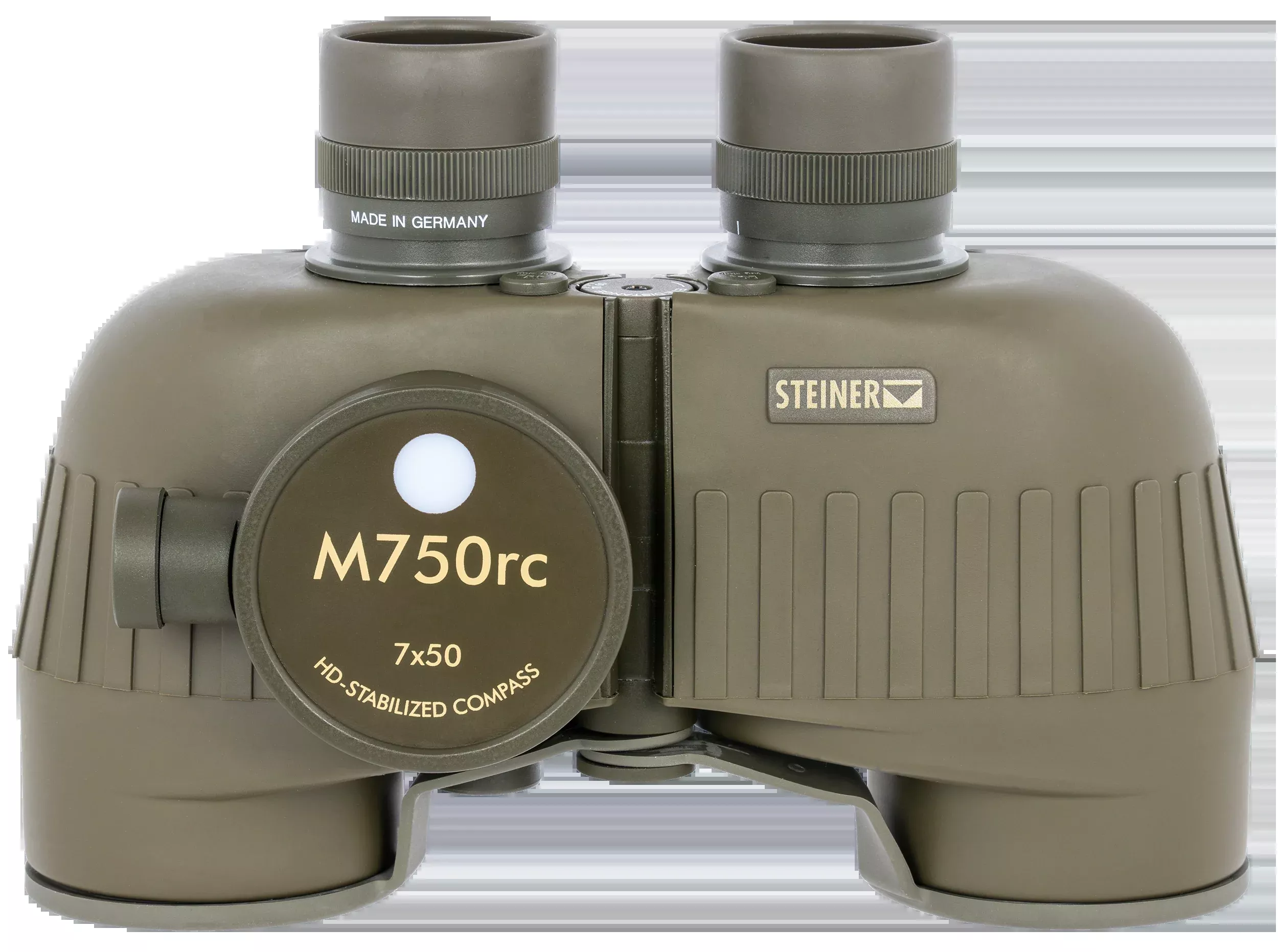 Steiner 2690 M750rc Reticle & Compass 7x50mm Range Finding Reticle Floating Prism Green Rubber Armor Makrolon Features Compass