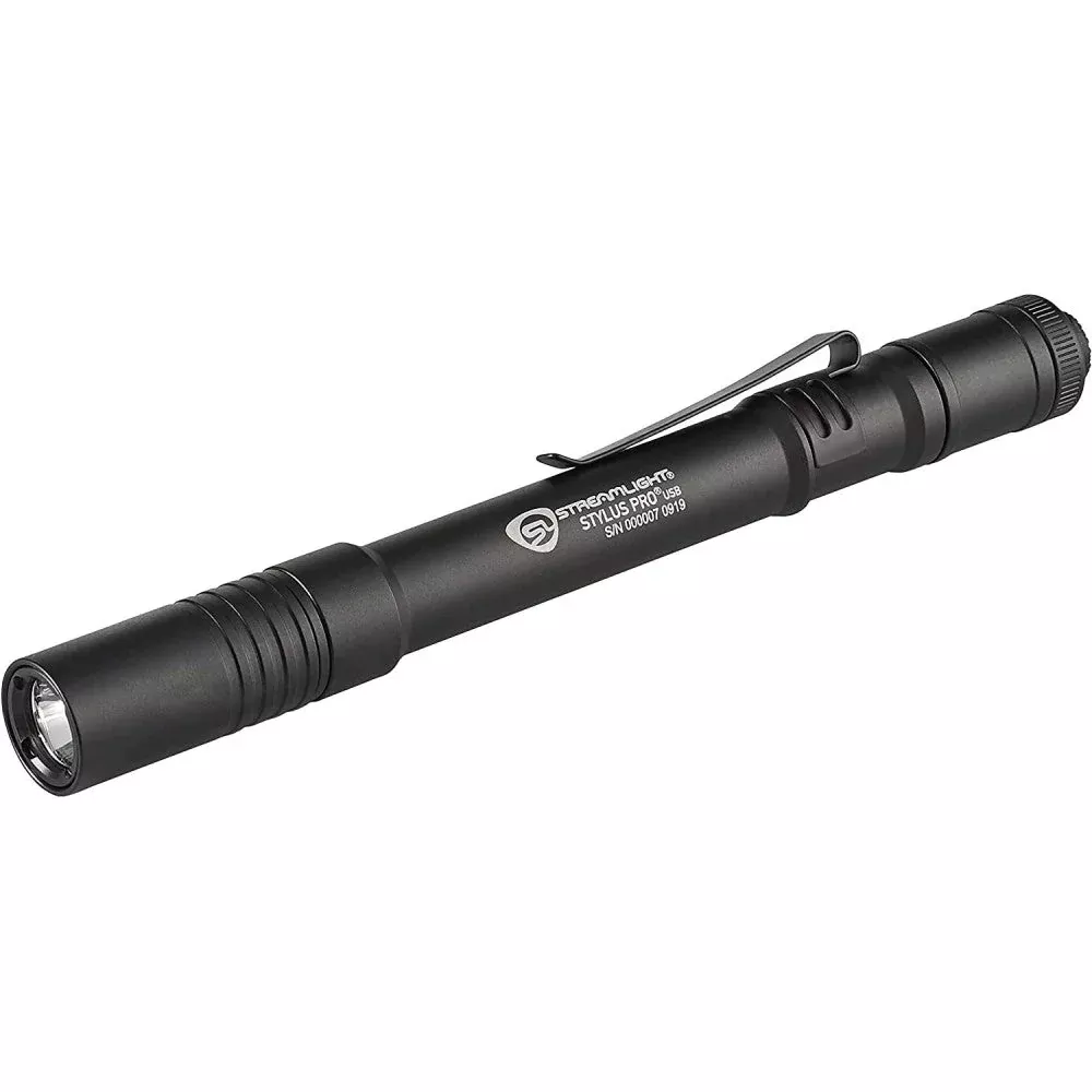 Streamlight 66133 Stylus Pro USB LED Rechargeable Pen Light BLACK