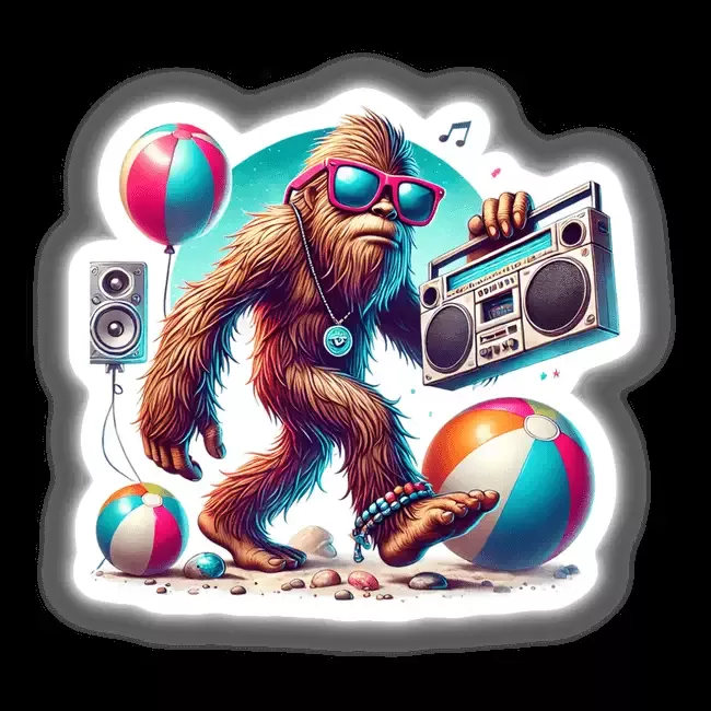 Summer Sasquatch Beach with Boombox