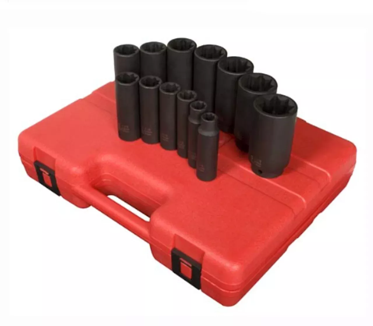 Sunex 2858 1/2" Dr. Deep 8-Pt SAE Impact Socket Set 13-Piece