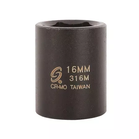 Sunex 316M 3/8" Drive 16mm Standard Impact Socket