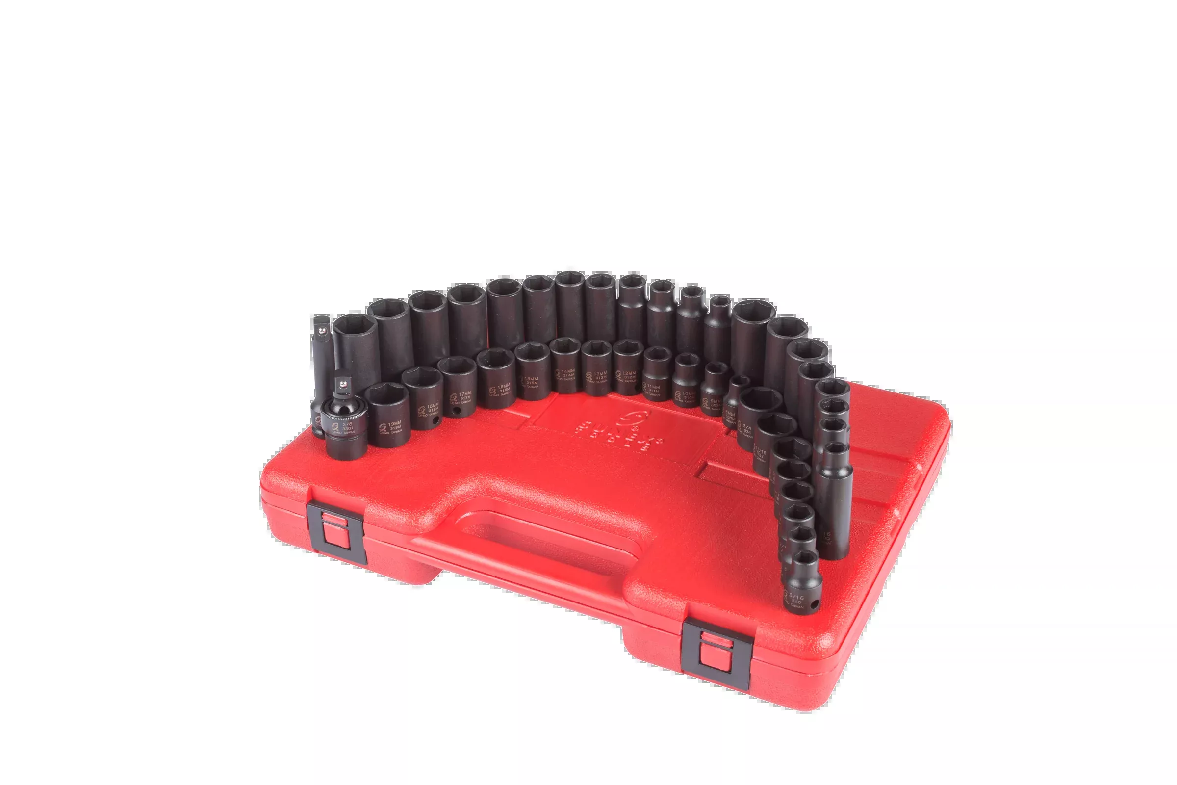 Sunex 3342 42pc 3/8" Dr. Shallow & Deep SAE & Metric Master Impact Socket Set