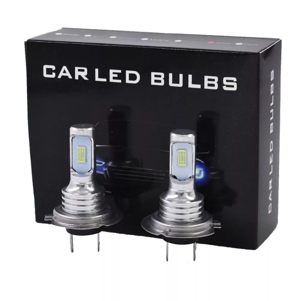 Super Bright 8000K Ice Blue Headlight Bulbs Kit High Low Beam H7 LED 80W 8000LM