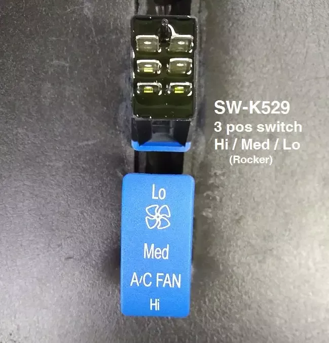SW-K529SELECTOR SWITCH HI/MED/LO/BLUE – RIFLED AIR CONDITIONING