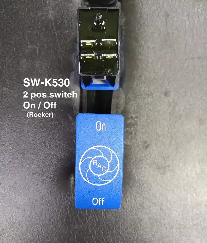 SW-K530 AIR CONDITIONING ON/OFF ROCKER SWITCH-BLUE – RIFLED AIR CONDITIONING