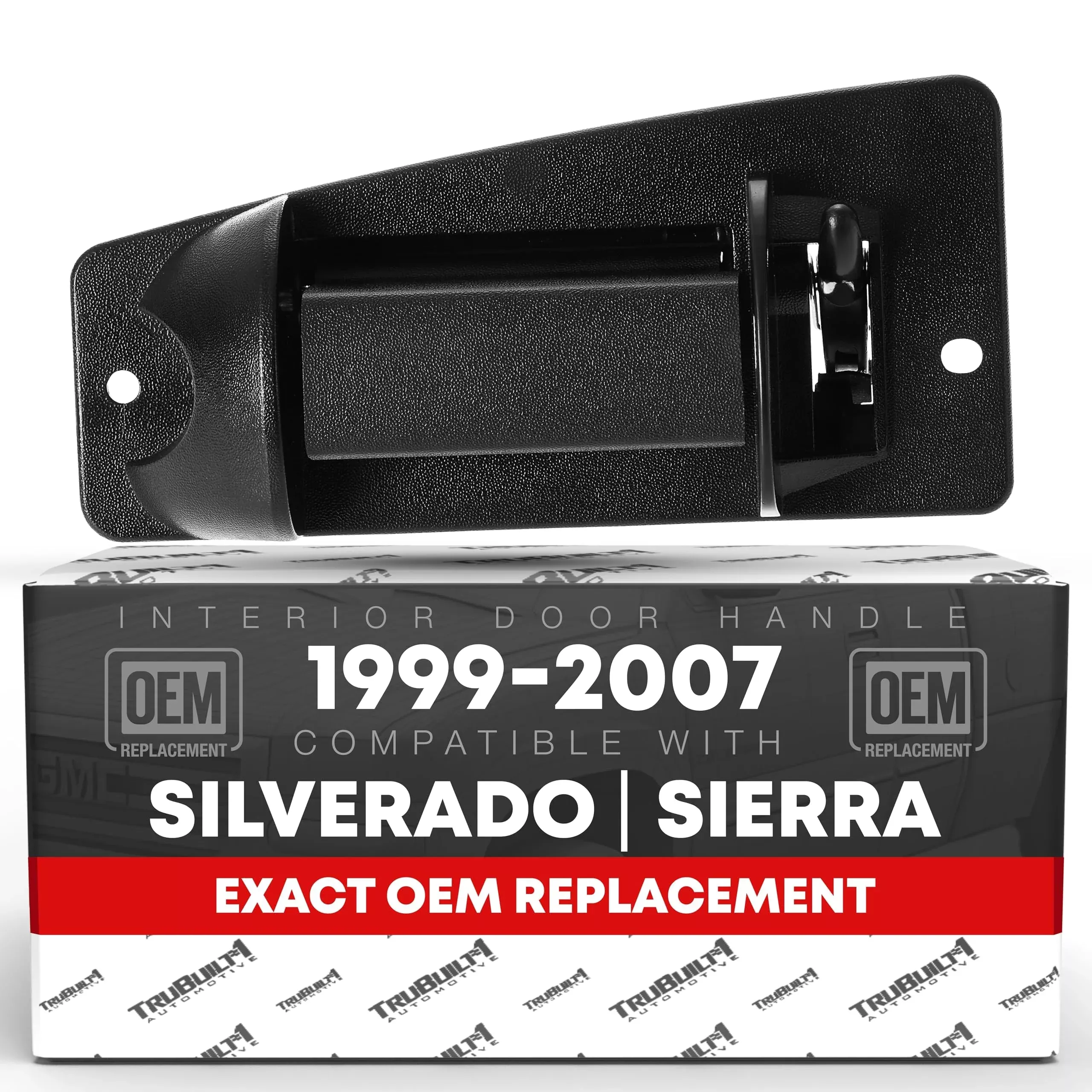 T1A Extended Cab Door Handle, Rear Driver Door Handle Compatible with 1999-2007 Chevrolet Silverado 1500 2500; 99-07 GMC Sierra 1500 2500, 01-07 Sierra, Silverado 3500 - Black - OEM 15758172 - Left Side Ext Cab Handle (Plastic)